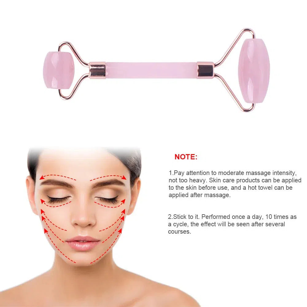 Rouleau de Jade Naturel – Massage Visage Anti-Âge et Éclat Instantané